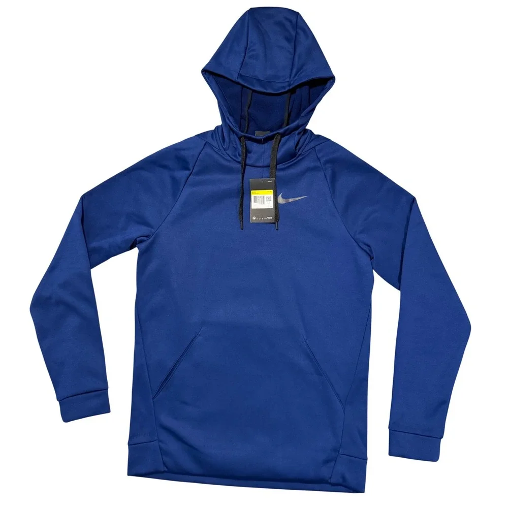 Nike Dri-FIT Training Hoodie Mens Small Blue Pullover Scuba Hood 932022-478